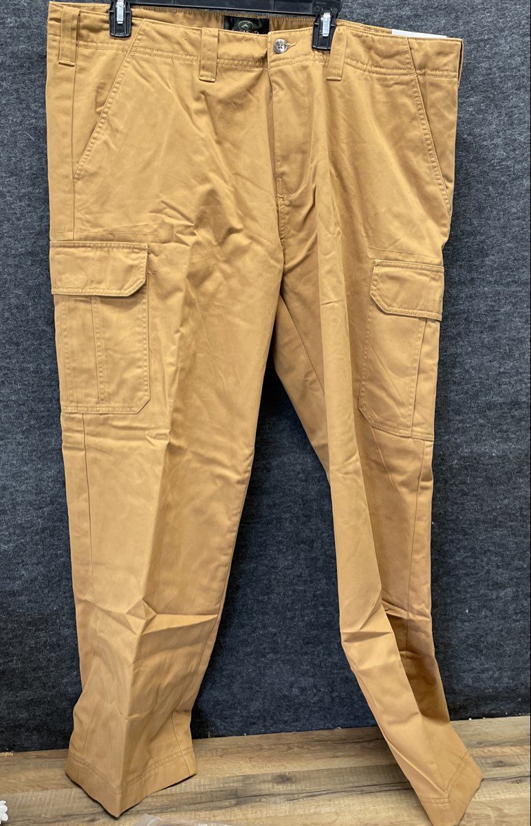 RedHead Men's Tan Flannel Lined Canvas Cargo Utility Pants NWT Size 42x32