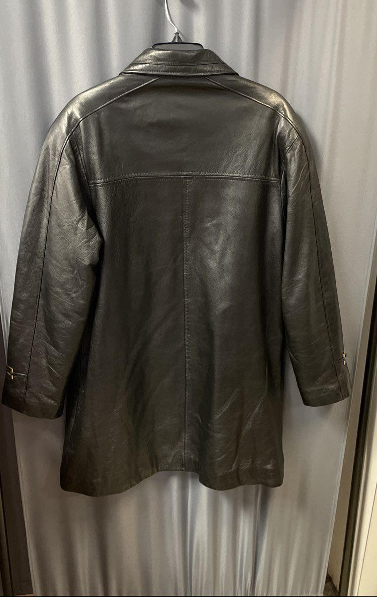 Comint Women's Black Genuine Leather Jacket Gold Hardware Vintage 90s Sz L