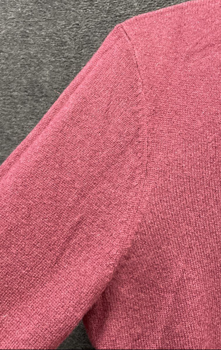 Ann Taylor Women's Maroon 100% Cashmere Turtleneck Knit Sweater Sz M