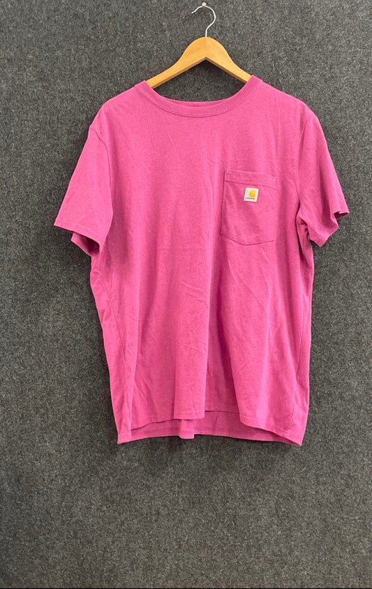 Carhartt Youth Loose Fit Short Sleeve Pocket T-Shirt Pink Sz XL 16-18