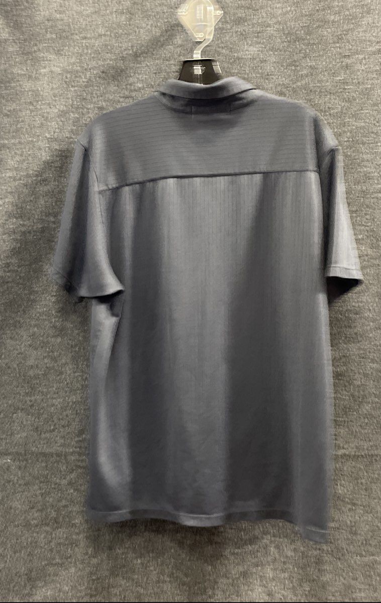 Banana Republic Men's Short Sleeve Polo Lot of 2 Blue Pineapple Pique Sz L