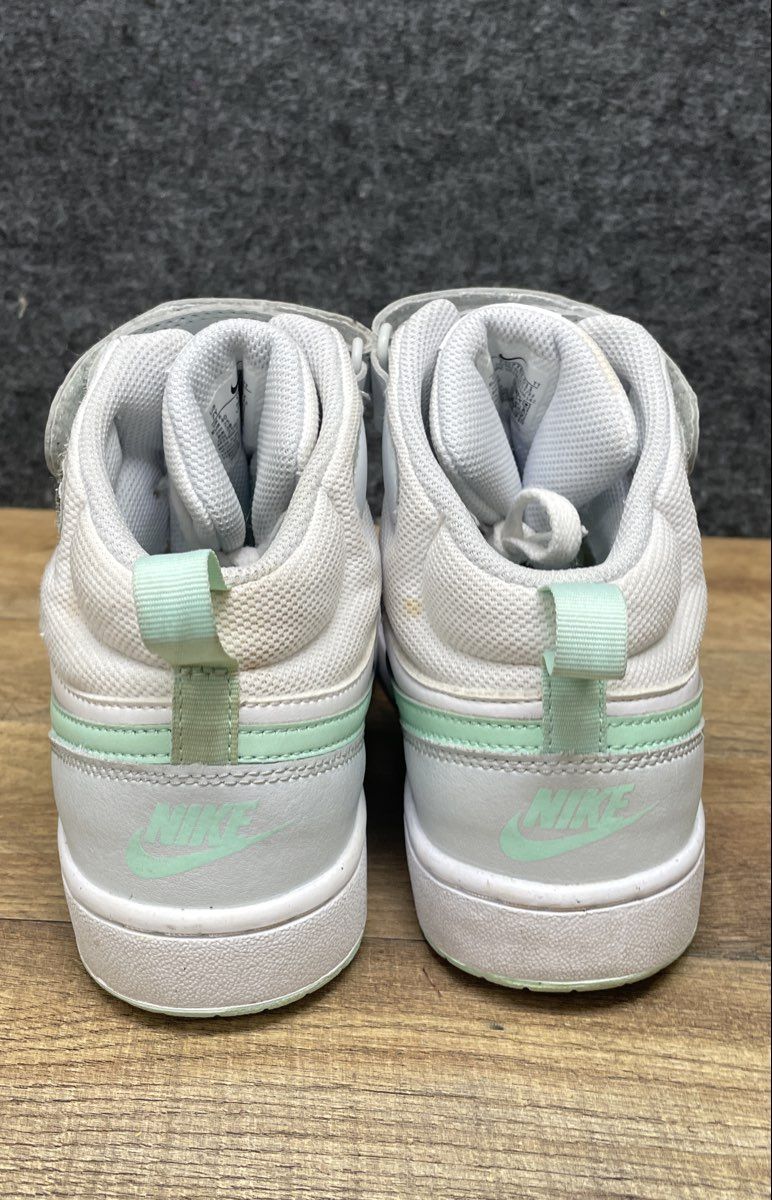 Nike Court Borough Mid 2 White Mint Foam Youth High Top Sneakers Size 7Y