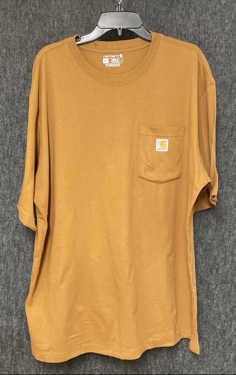 Carhartt Men's K87 Workwear Loose Fit Pocket T-Shirt Brown Cotton Size XL