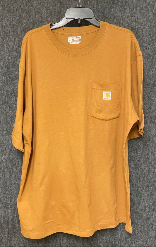 Carhartt Men's K87 Workwear Loose Fit Pocket T-Shirt Brown Cotton Size XL