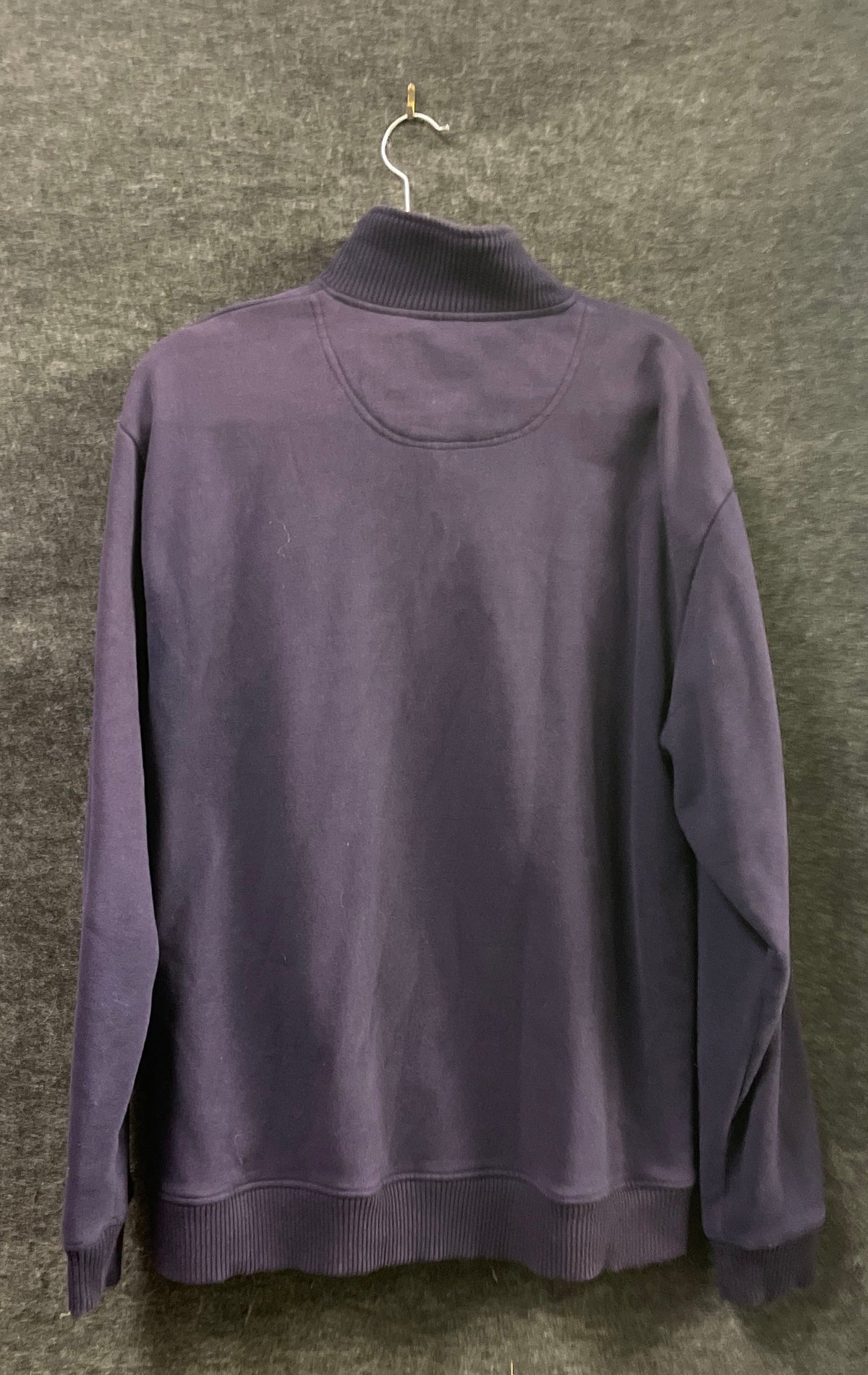 Orvis Men's Signature Collection Purple Quarter Zip Snap Mock Neck Pullover Sz M