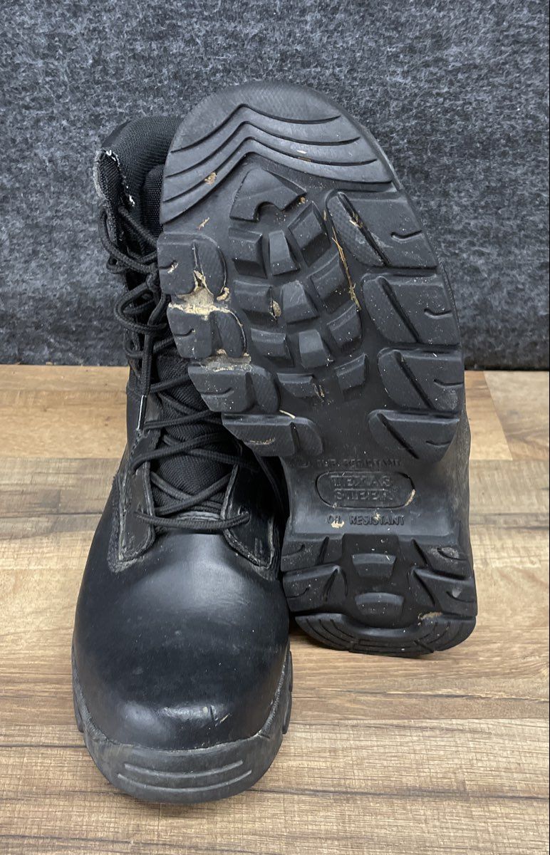 Texas Steer Kadmus 2 Black Leather Side Zip Tactical Work Boots Men's Size 10M