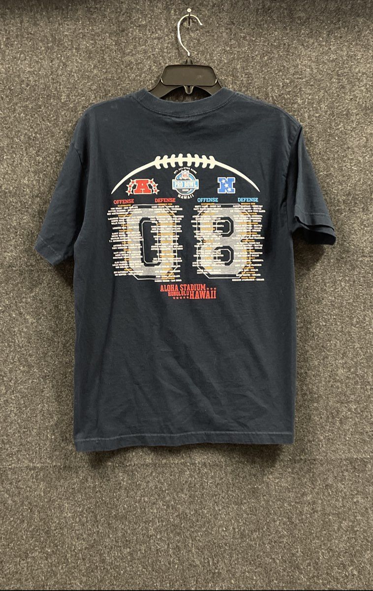 Reebok Men's Navy 2008 NFL Pro Bowl Hawaii All-Star Game Roster T-Shirt Sz M
