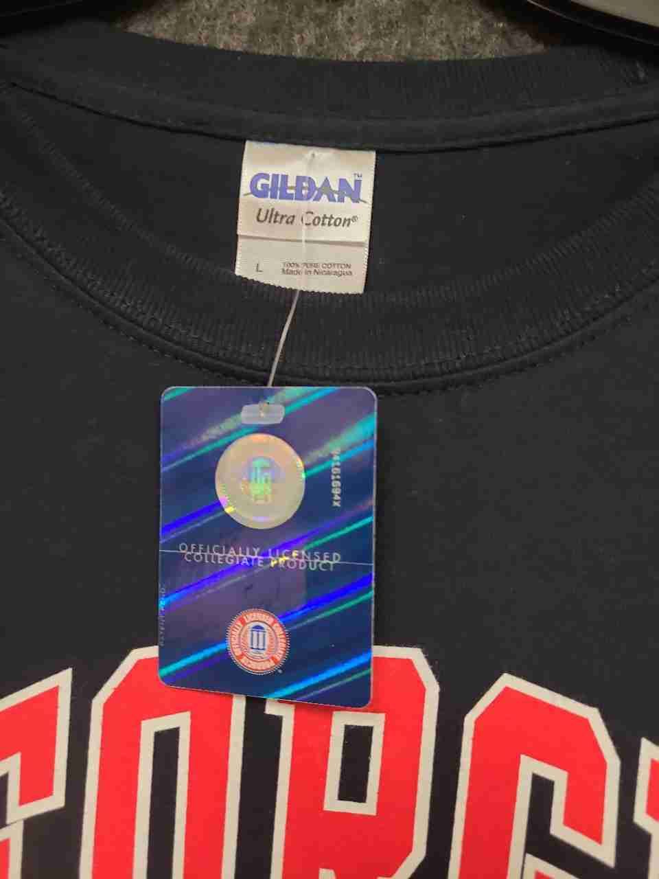 Gildan Men's Black Georgia Bulldogs Dad T-Shirt NCAA Licensed NWT Sz L