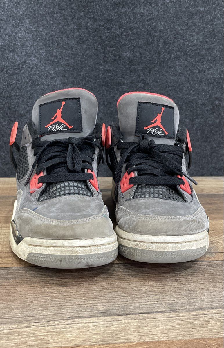 Nike Air Jordan 4 Retro GS Infrared Dark Grey Youth Basketball Shoes Size 4Y