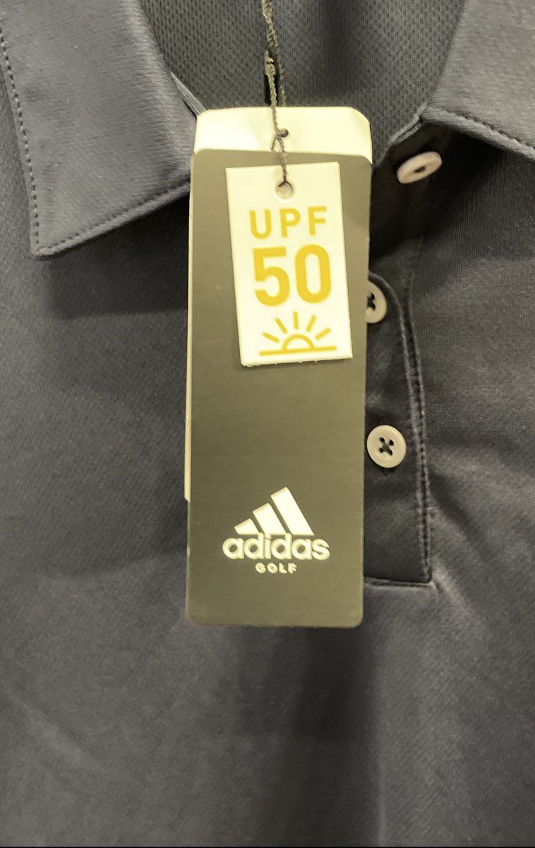 Adidas Women's Navy Blue Golf Polo Shirt Iron Mountain UPF 50 Performance L NWT