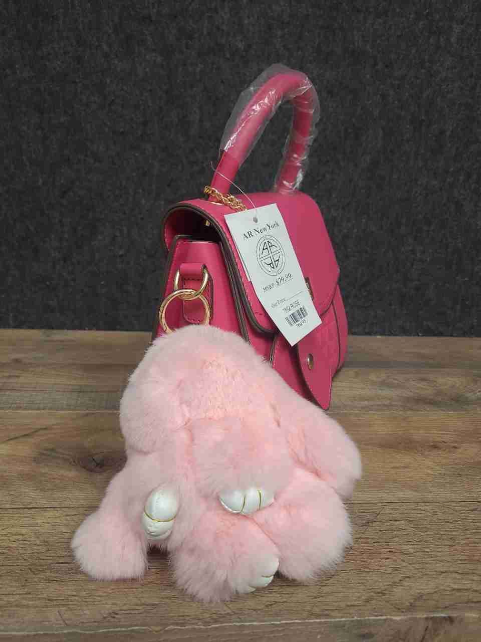 AR New York Rose Pink Modern Quilted 2-in-1 Satchel Crossbody Bag NWT