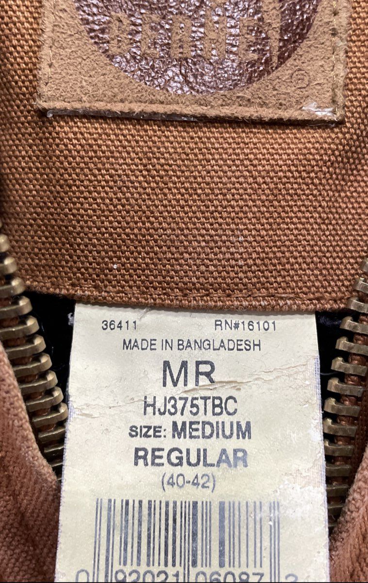 Berne Men's Brown HJ375TBC Hooded Work Jacket Heavyweight Canvas Sz M Regular