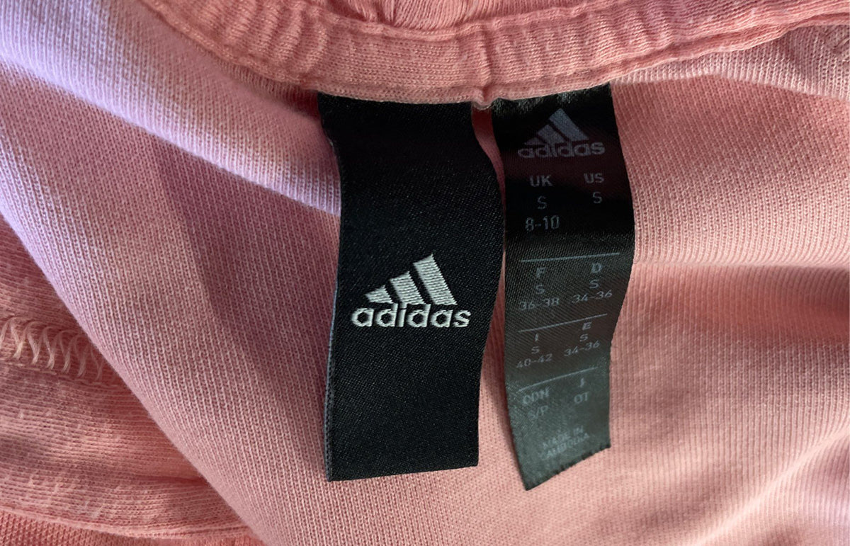 Adidas Women's Pink Full Zip Hoodie Jacket Black Colorblock Sz S