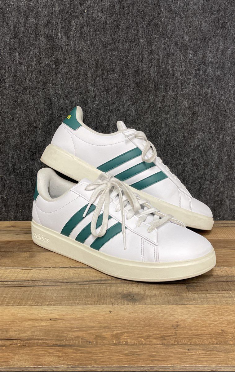 Adidas Grand Court 2.0 White Green Men's Sneakers Size 10.5