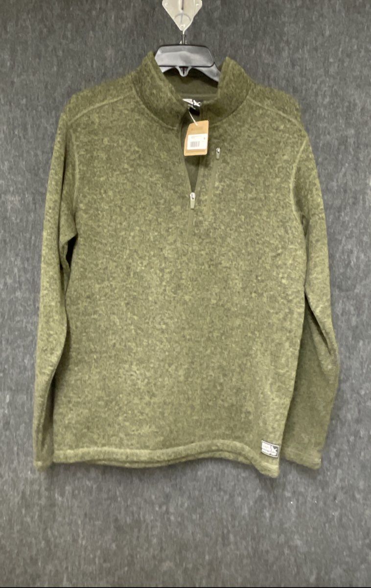 Eddie Bauer Men's Green Adventure Fleece Quarter Zip Pullover NWT Sz M