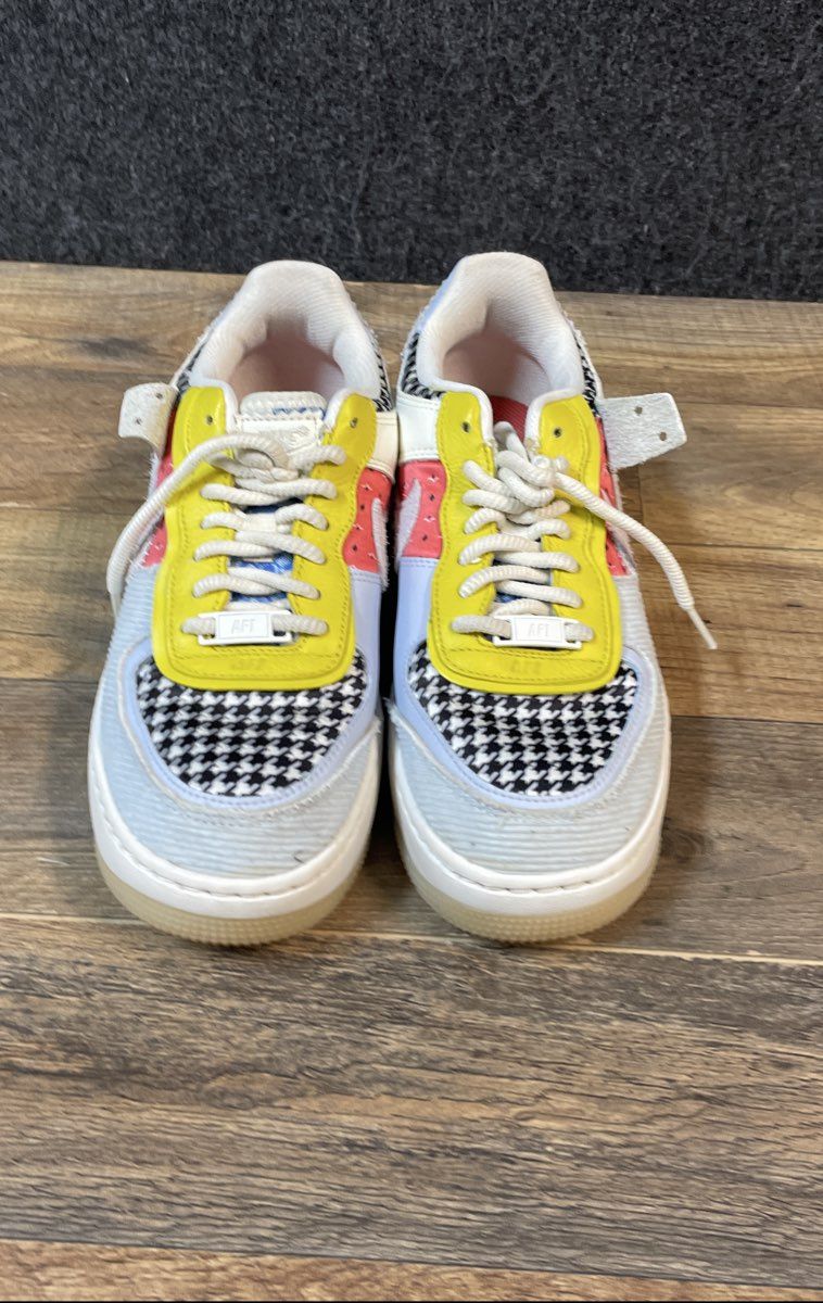 Nike Air Force 1 Shadow Multi-Color Houndstooth Women's Sneakers Size 7.5