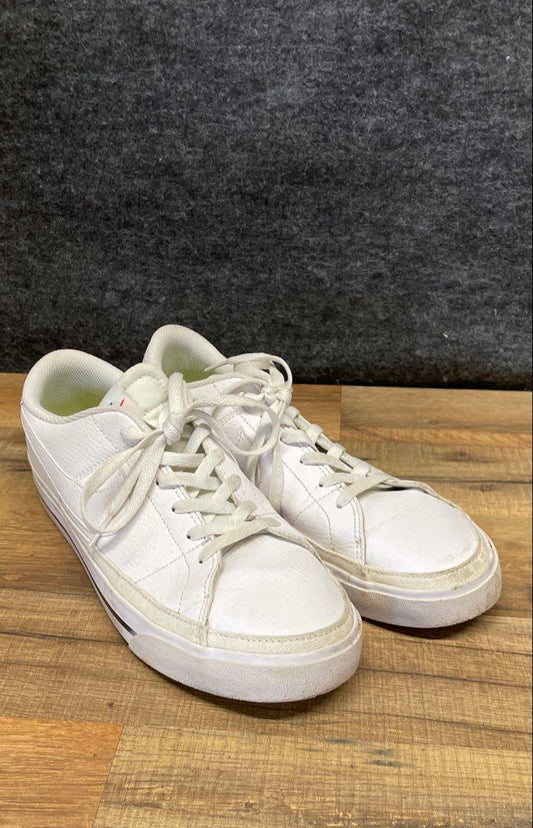 Nike Court Legacy White Tumbled Leather Women's Sneakers Size 11