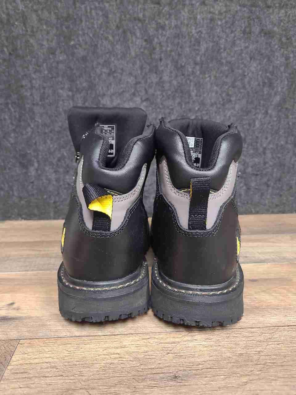 Ace Work Boots 76745 Black Leather Safety Toe EH SR Men's Work Boots Size 8.5