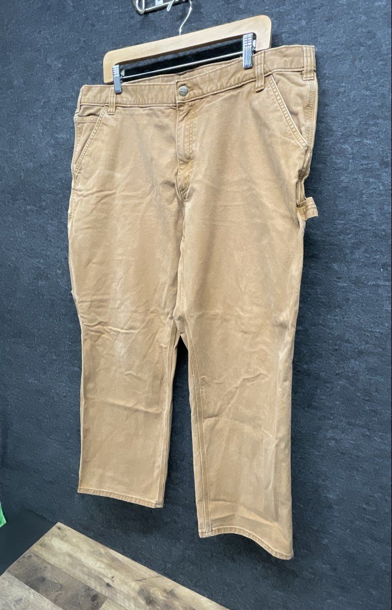 Carhartt Men's Brown B11 Washed Duck Canvas Carpenter Pants Dungaree
