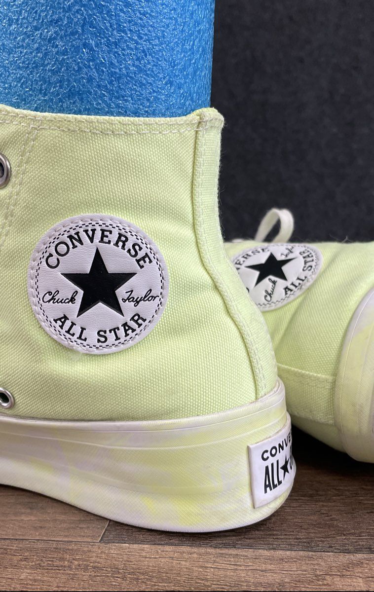 Converse Chuck Taylor All Star Lift Platform High Top Yellow Tie Dye Size 6.5