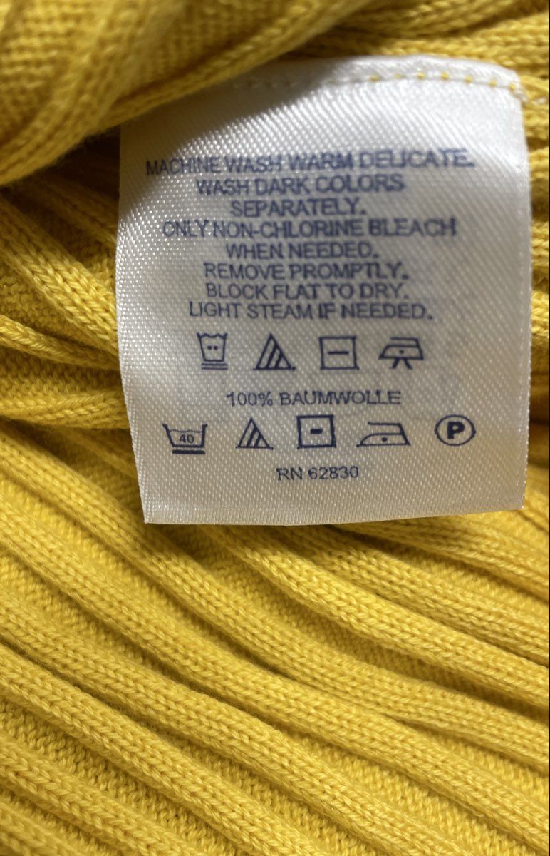 Lands' End Women's Yellow Ribbed Knit V-Neck Button Cardigan Sz 3X (24W-26W) New