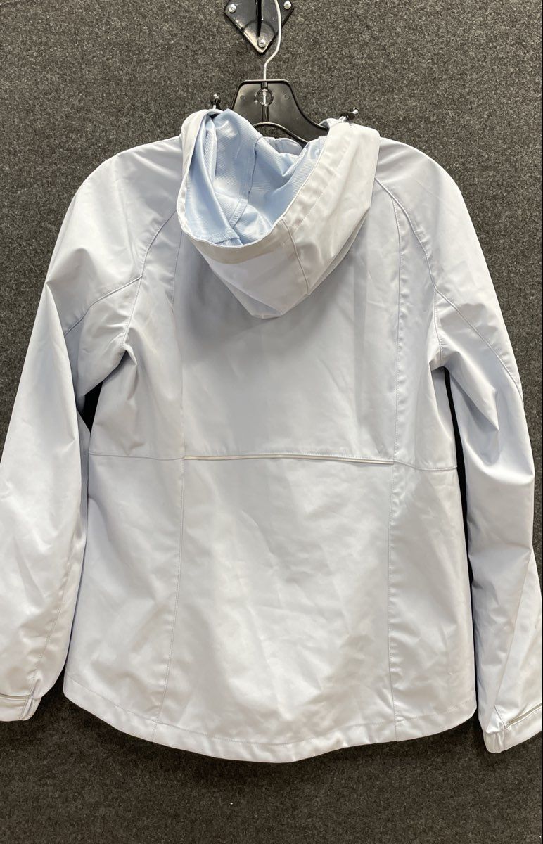 Free Country Women's Ice Blue Hooded Full Zip Softshell Jacket Windbreaker Sz S