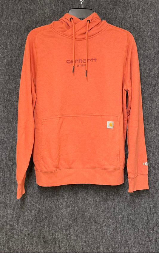 Carhartt Men's Orange Loose Fit Midweight Force Hooded Hoodie 105573 Sz M