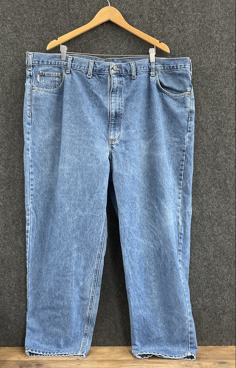 Carhartt Men's B17 Relaxed Fit Tapered Heavyweight Blue Denim Jeans Sz 50x30