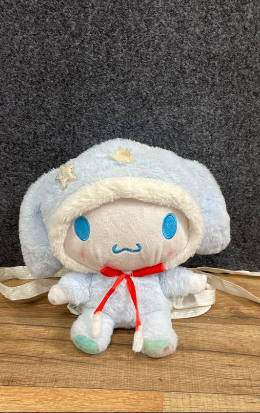 Sanrio Cinnamoroll Blue Hooded Plush Mini Backpack Bag Kawaii Character