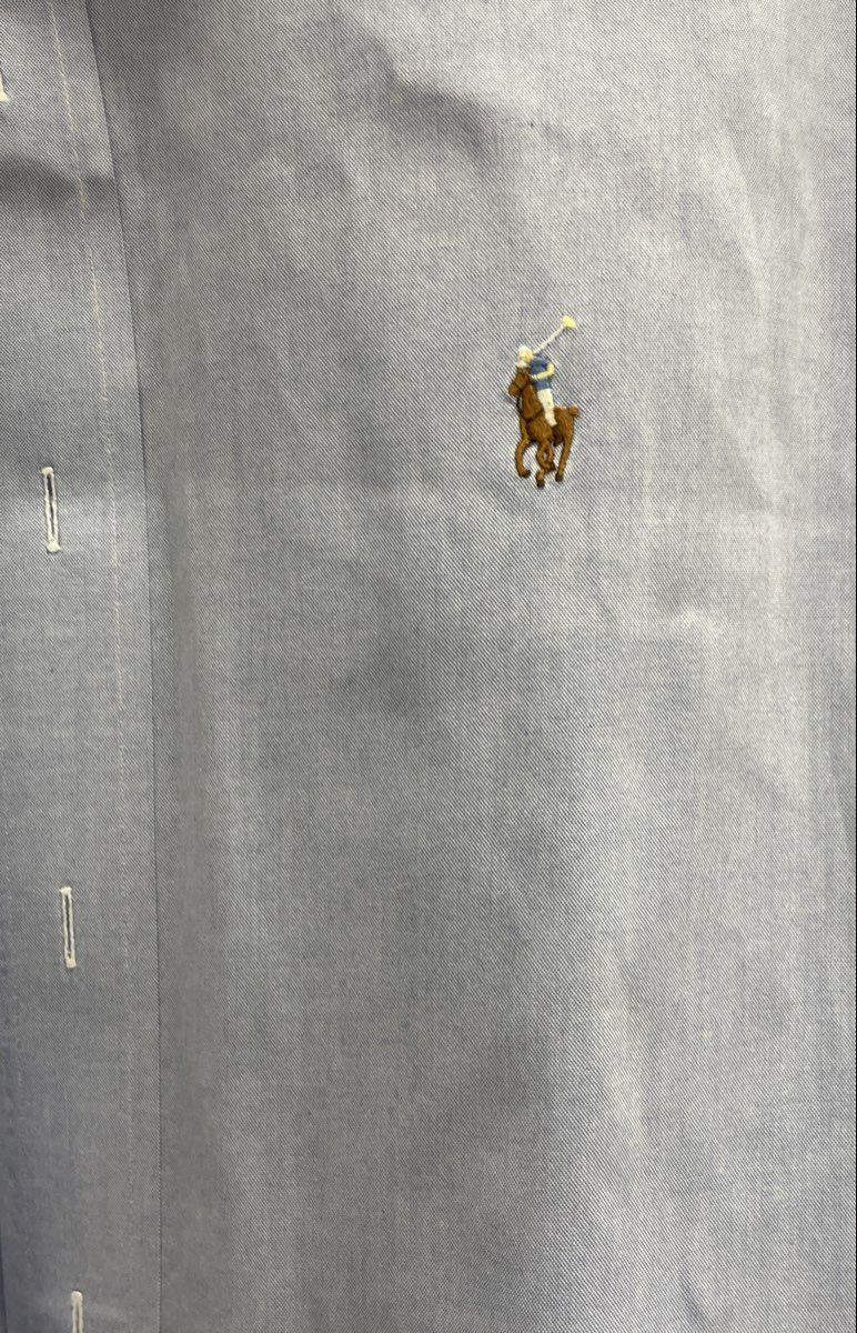 Ralph Lauren Men's Blue Classic Fit Long Sleeve Button Down Shirt Sz 16 32/33
