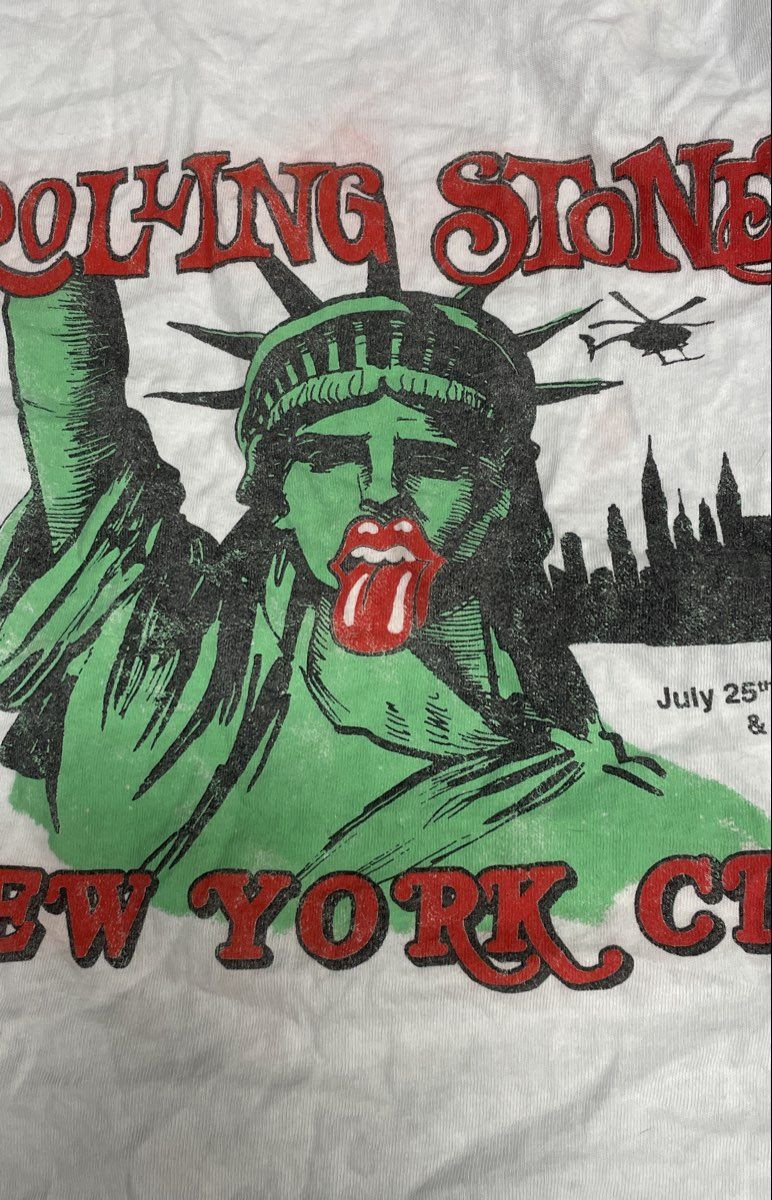 Rolling Stones 1972 New York City T-Shirt Reprint Bravado Sz L