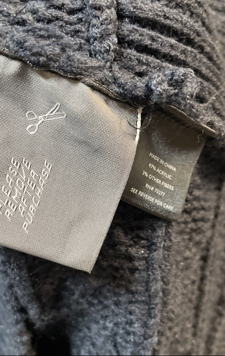 Simply Vera Vera Wang Women's Gray Cable Knit Cowl Neck Sweater Size L