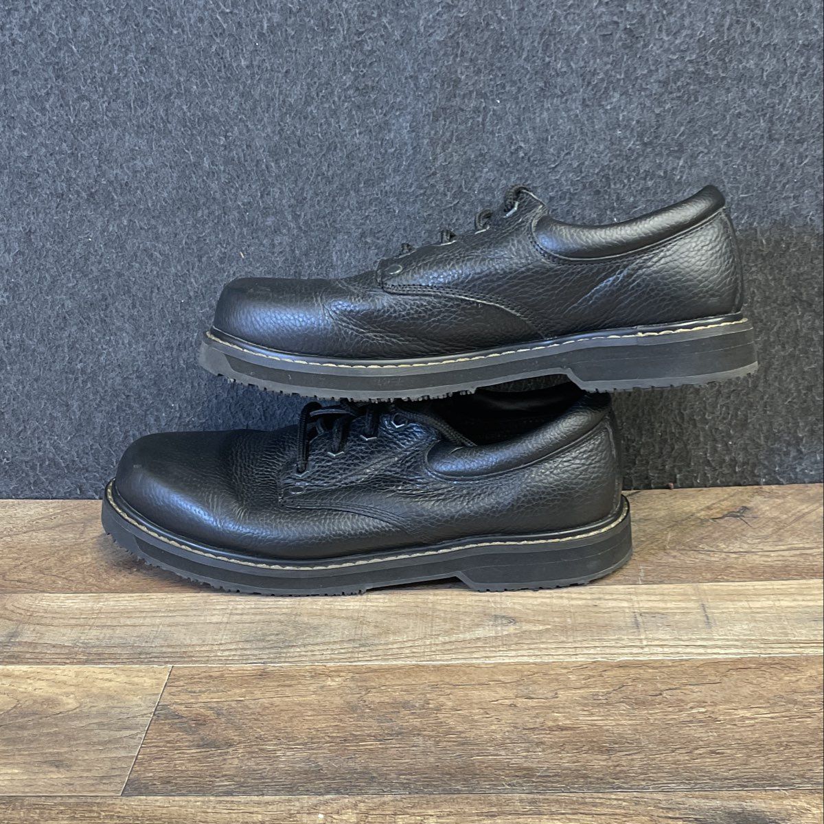 Dr. Scholl's Harrington Black Leather Work Shoes Men's Size 10W