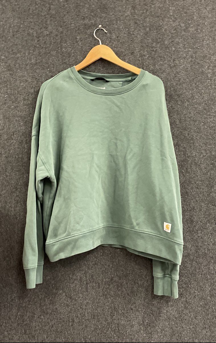 Carhartt Women's Green Tencel Fiber Series Loose Fit Crewneck Sweatshirt Sz XL