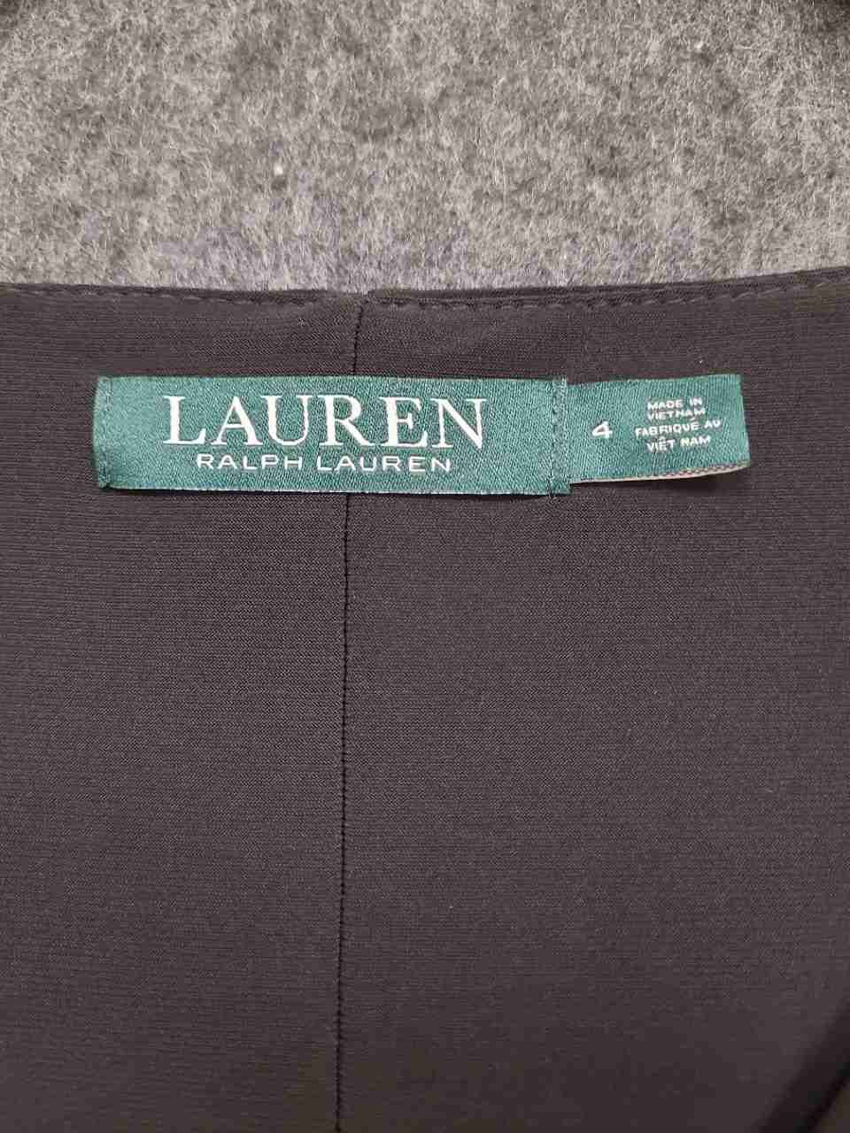 Lauren Ralph Lauren Women's Dark Brown Cowl Neck Ruched Sheath Dress Sz 4