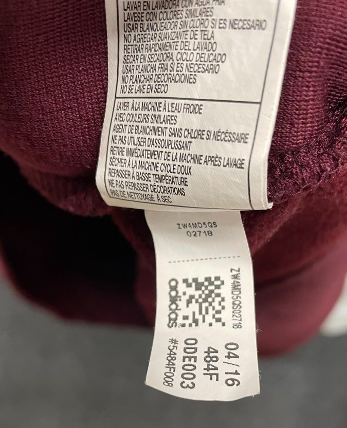 Adidas Mississippi State Bulldogs NCAA Maroon Gray Pullover Hoodie Men's XL