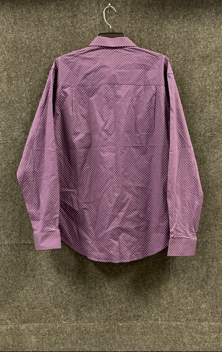 Nick Graham Men's Purple Polka Dot Stretch Slim Fit Shirt NWT 18-18.5 36-37