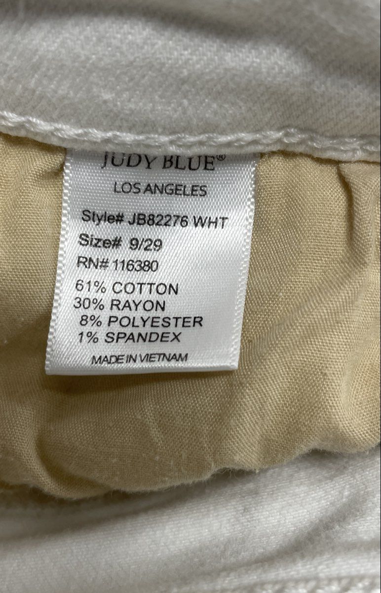 Judy Blue Women's White Distressed Ripped Skinny Stretch Jeans Size 9/29