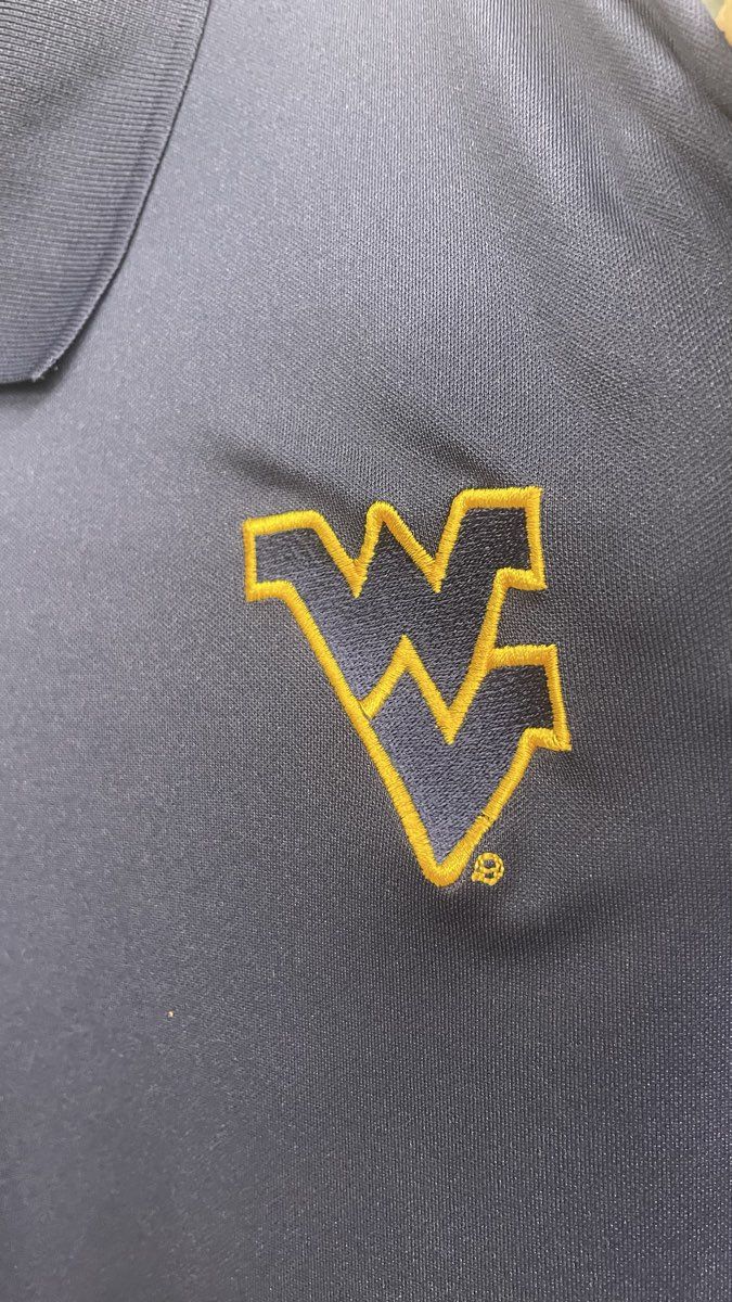 ProEdge Men's WVU Mountaineers Navy Blue Polo Shirt Embroidered Logo Size 3XL
