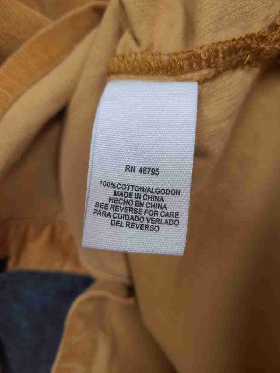Timberland Boys Mustard Corduroy Long Sleeve Button Down Shirt Sz L 16-18