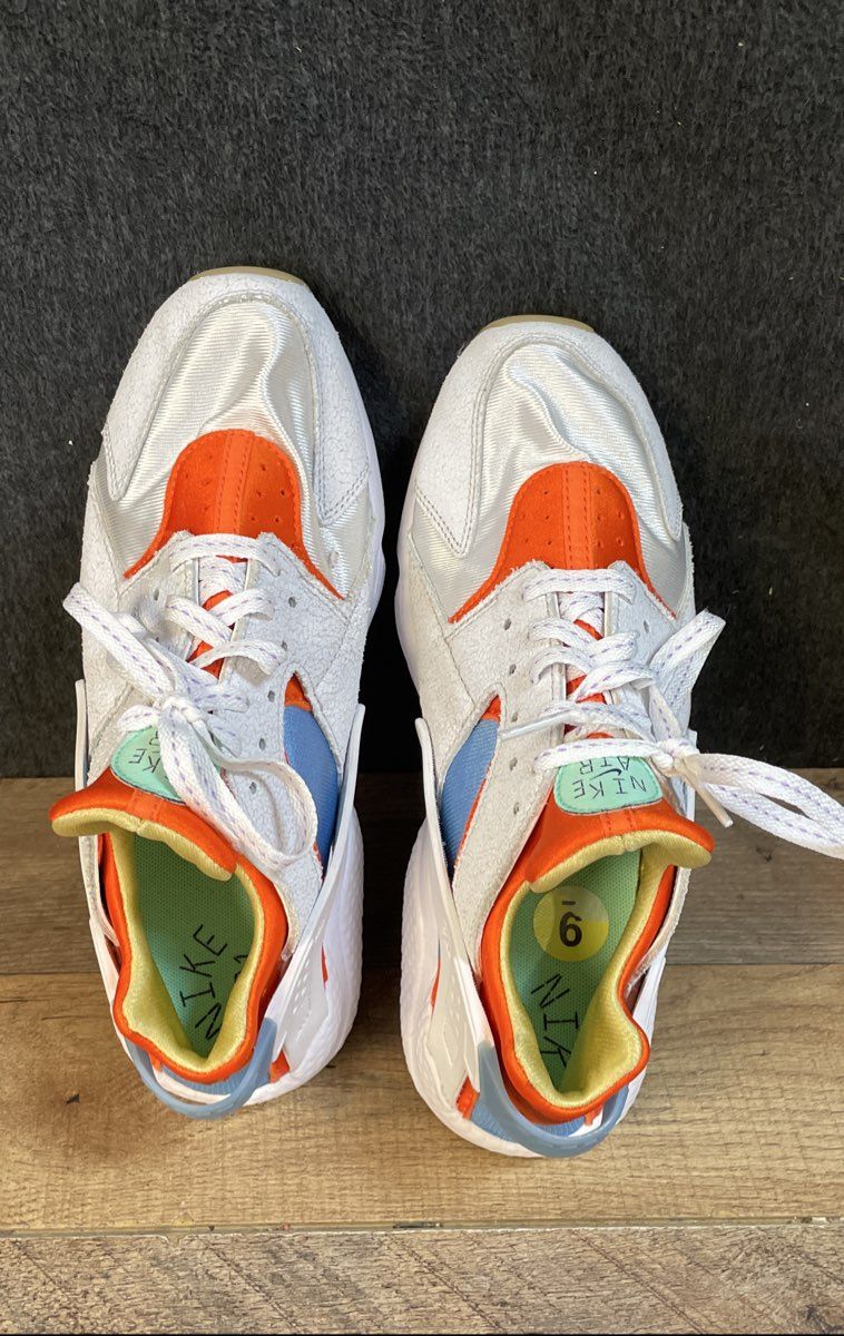 Nike Air Huarache 101 Sail White Photo Blue Orange DX2345-100 Men's Size 9