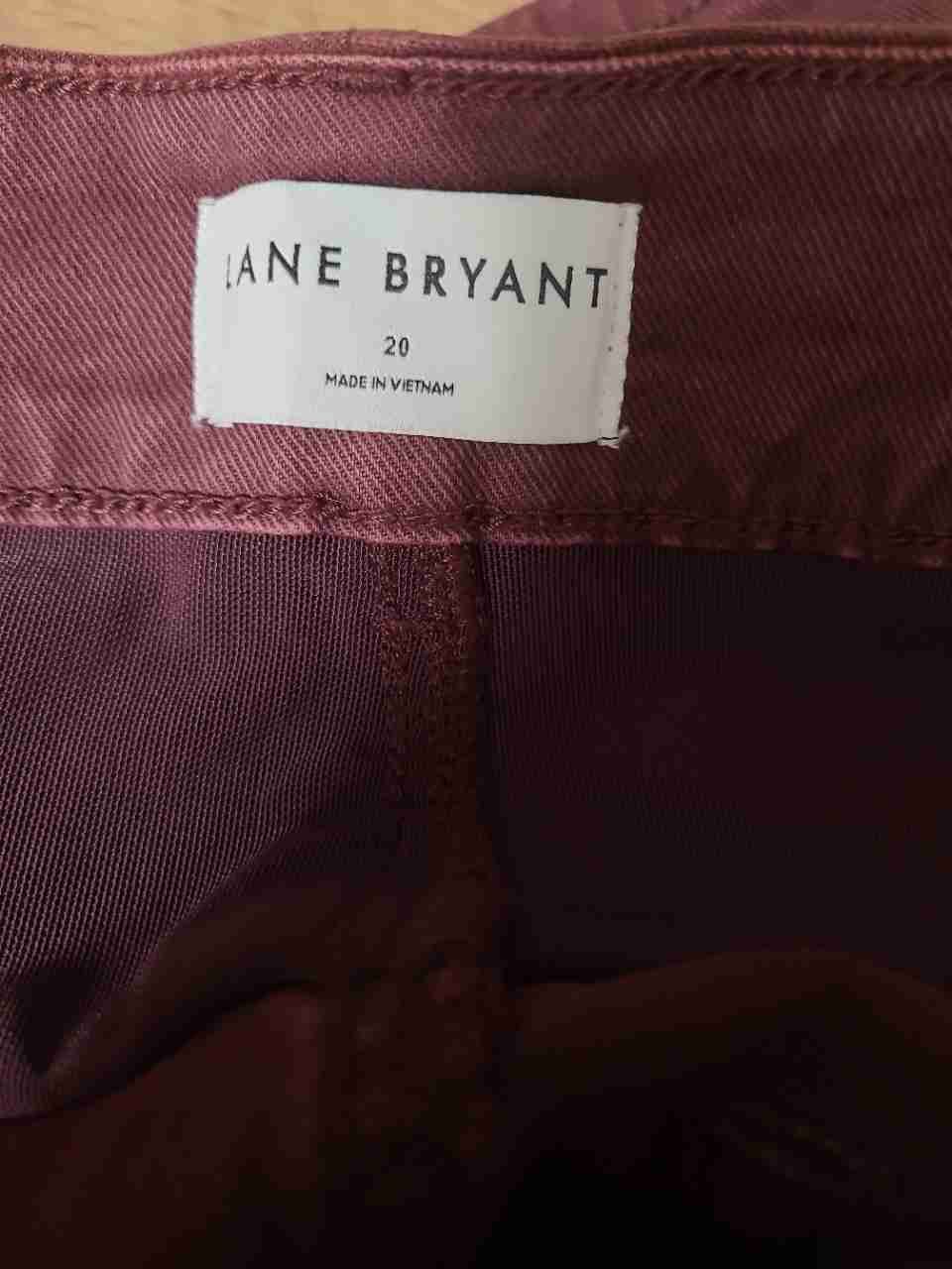 Lane Bryant Women's Burgundy Five-Pocket Straight Leg Pants NWT Size 20