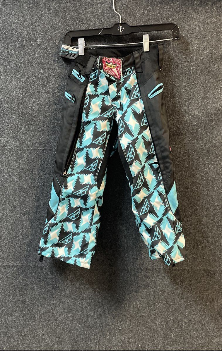 Fly Racing Youth Kinetic Motocross Racing Pants Blue Black Pink Boot Cut Sz 20