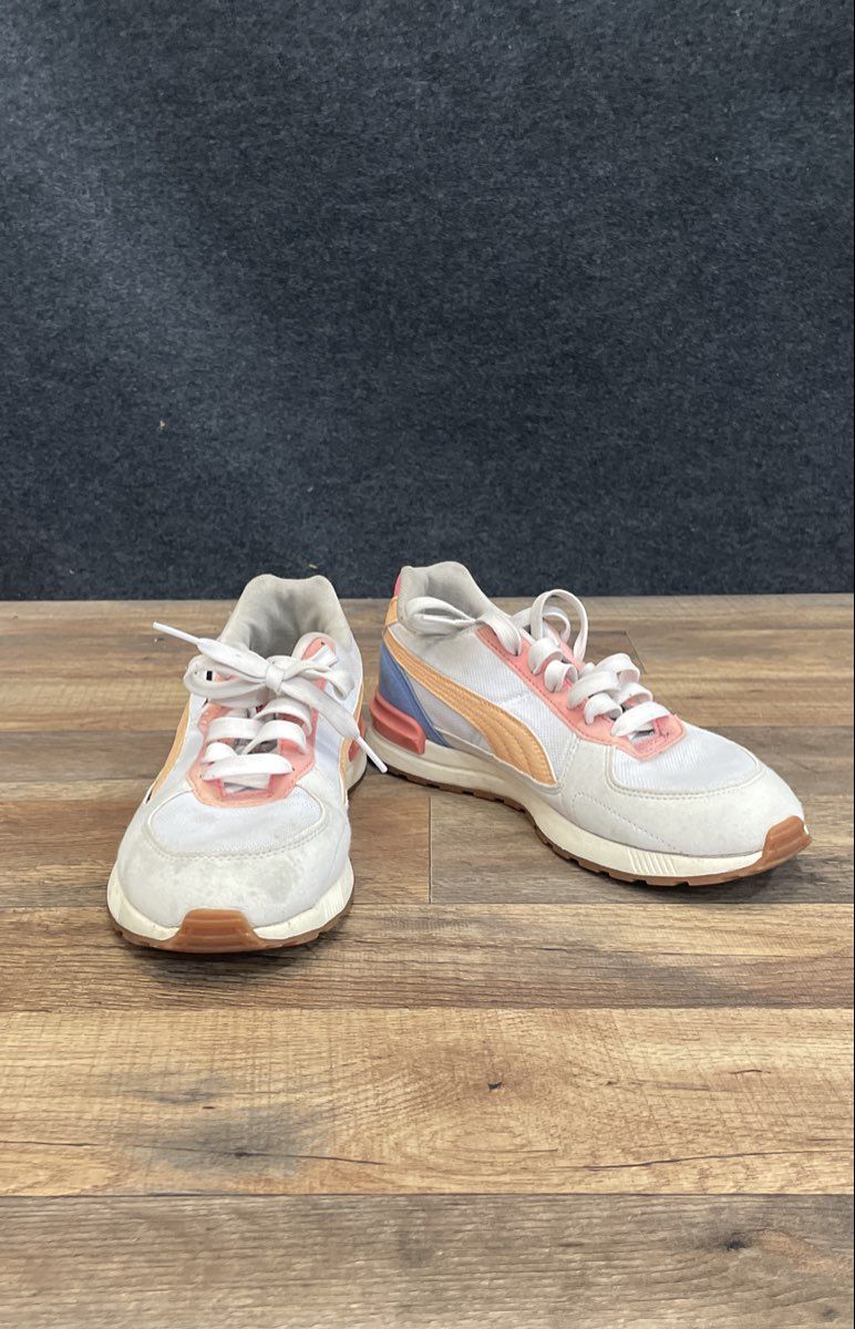 Puma R78 White Pastel Peach Blue Women's Lifestyle Sneakers Size 8