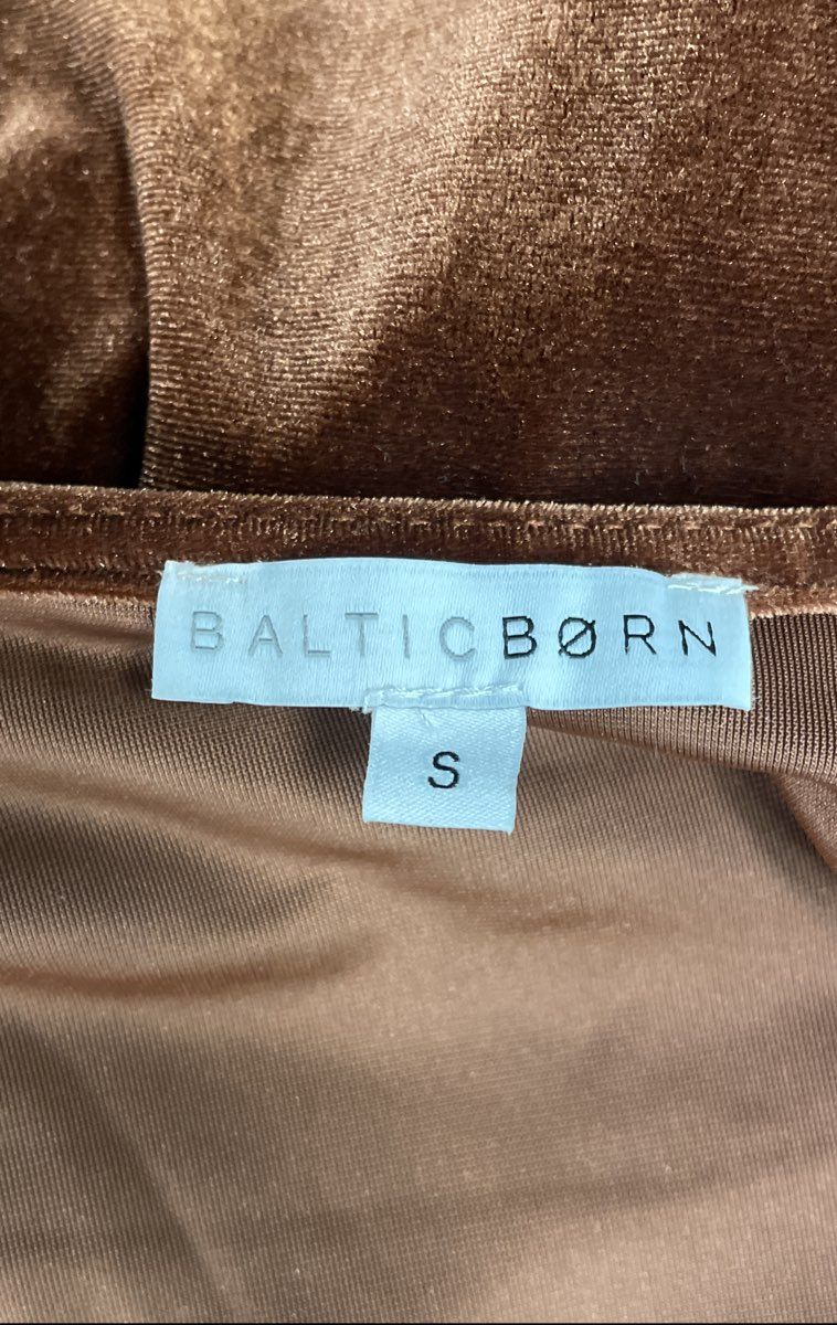 Baltic Born Women's Rust Brown Velvet Esme Maxi Duster Cardigan Jacket Sz S