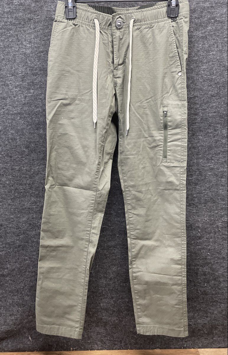 Vuori Women's Sage Green Ripstop Cotton Cargo Drawstring Pants Sz XS