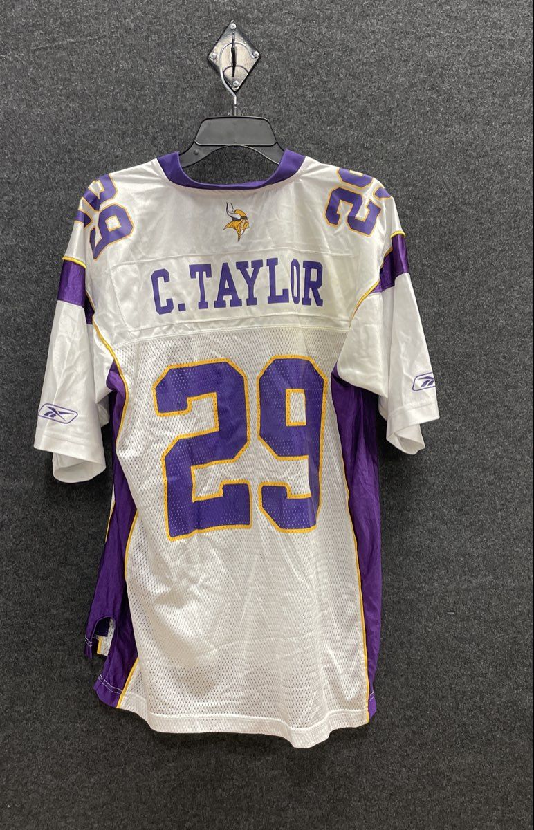 Reebok Men's Minnesota Vikings Chester Taylor #29 On Field Jersey White Sz L