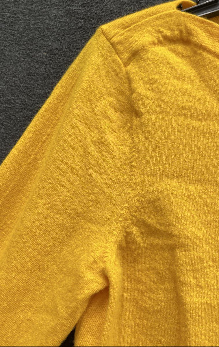 Ellen Tracy Women's Yellow 100% Extra Fine Merino Wool Sweater Sz XL