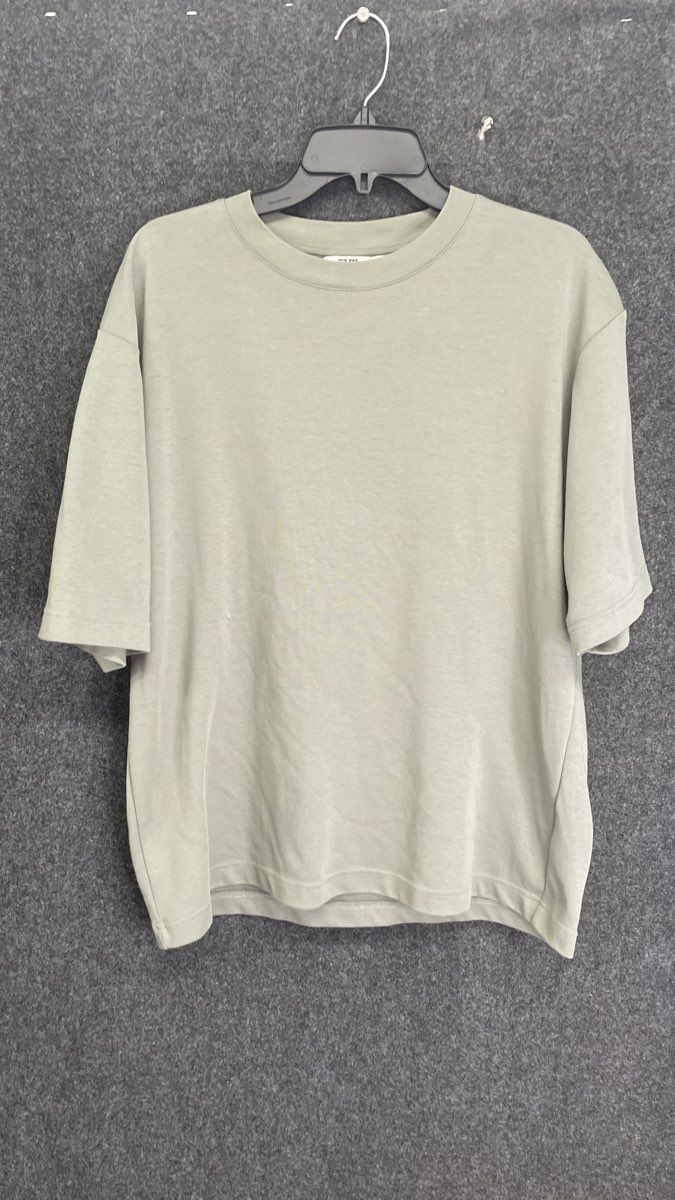 Uniqlo U Men's Sage Green AIRism Cotton Oversized Half Sleeve T-Shirt Size L