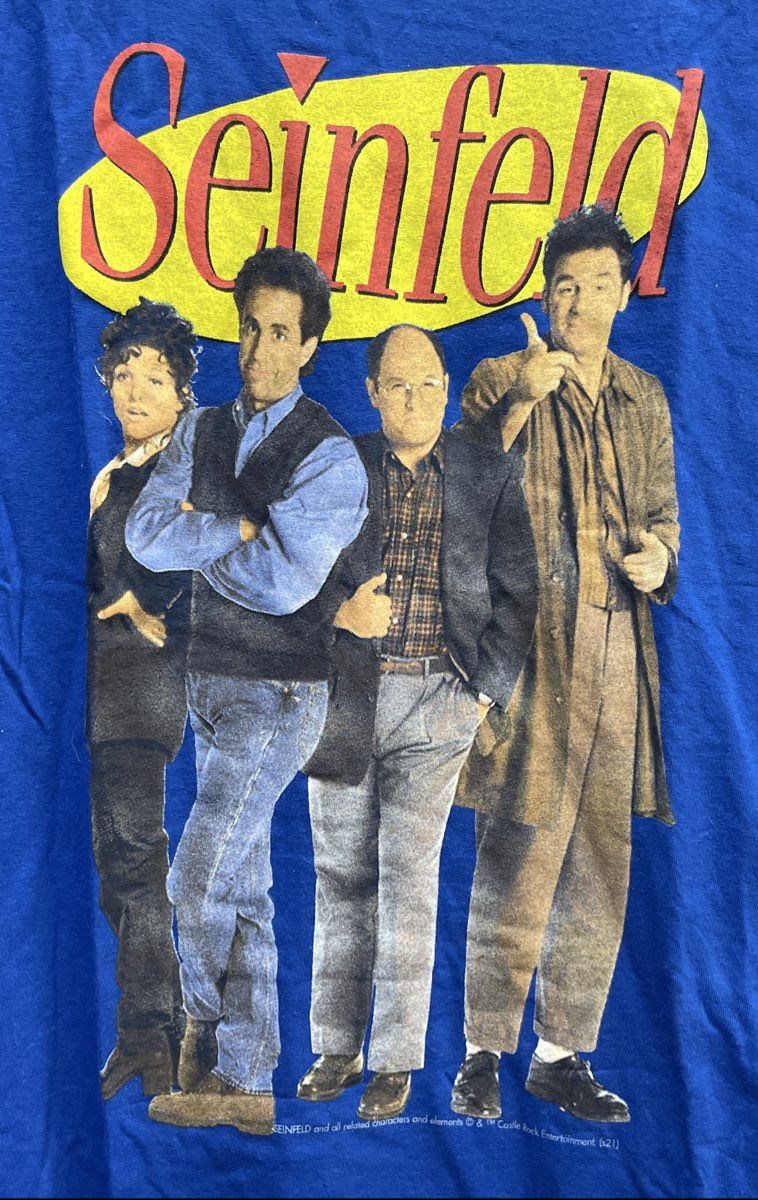 Seinfeld TV Show Cast Photo Graphic T-Shirt Reprint Castle Rock Sz L